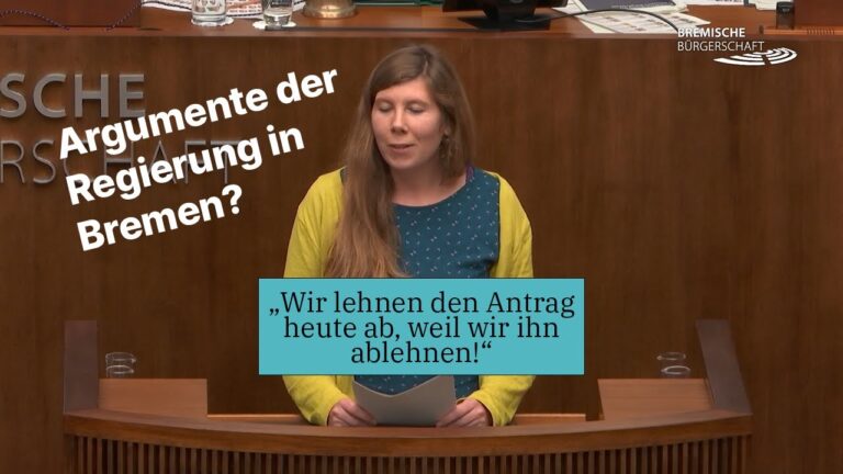 "Wir lehnen den Antrag ab, weil wir ihn ablehnen" Starke Argumente der Regierungskoalition in Bremen
